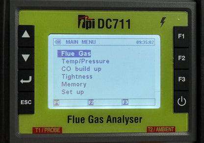 TPI DC711 Flue Gas Analyser With Probe And Charger – Analyser With Probe + Printer (KIT 1)