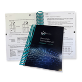 LCL Awards Domestic Gas Safety Training Manual, Issue 6.0, with turquoise spiral binding.