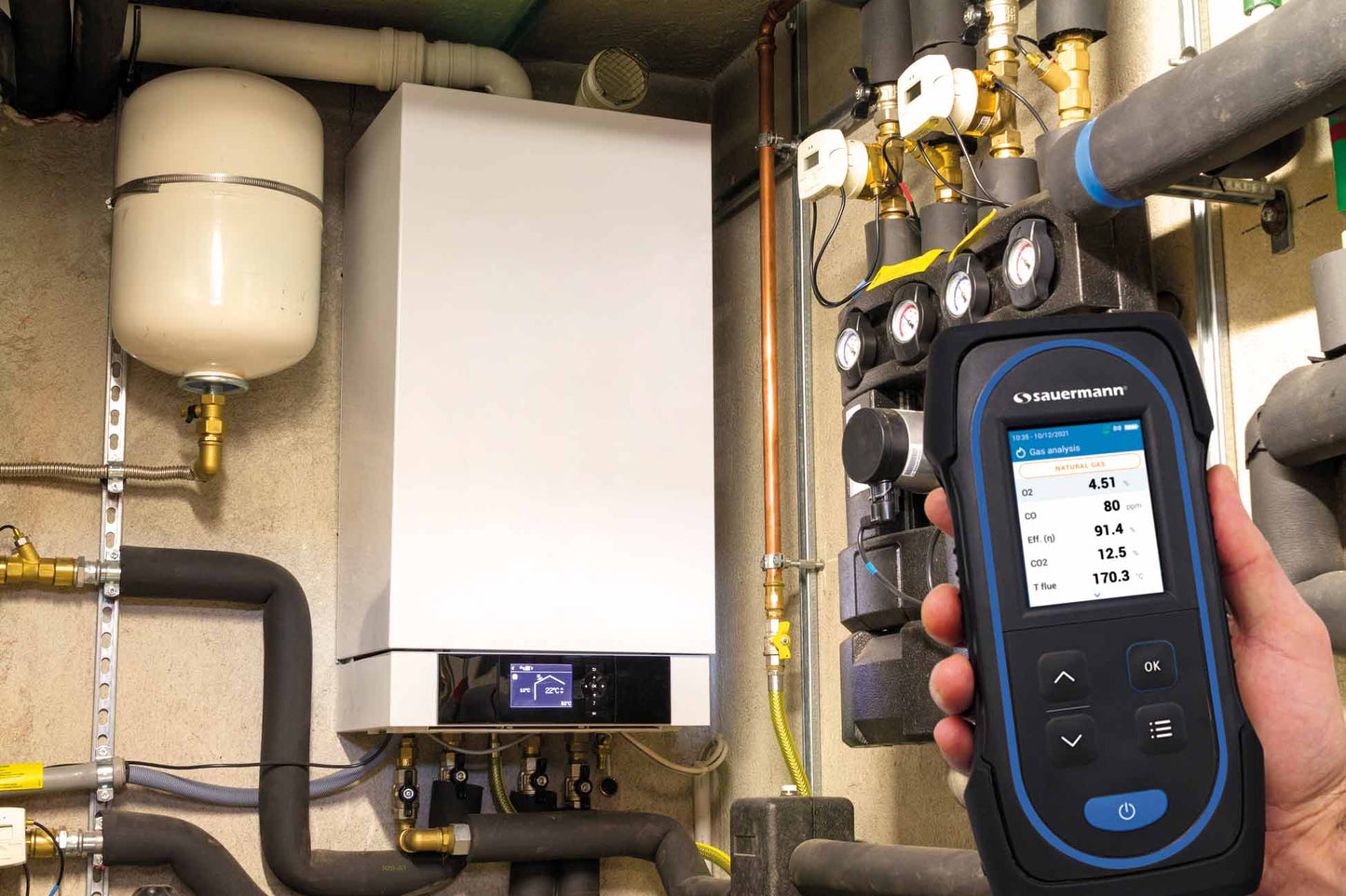 Sauermann Si-CA 030 Flue Gas Analyser With Probe – Add soft vinyl carrying case