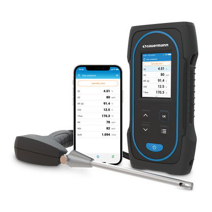 Sauermann Si-CA 030 Flue Gas Analyser With Probe – Si-CA 030 Flue Gas Analyser With Probe and Charger