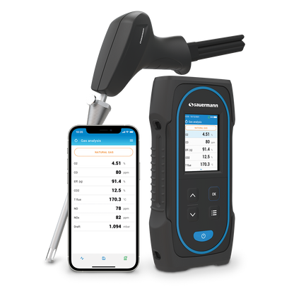 Sauermann Si-CA 030 Flue Gas Analyser With Probe – Add vinyl case + NOx sensor + 300mm probe
