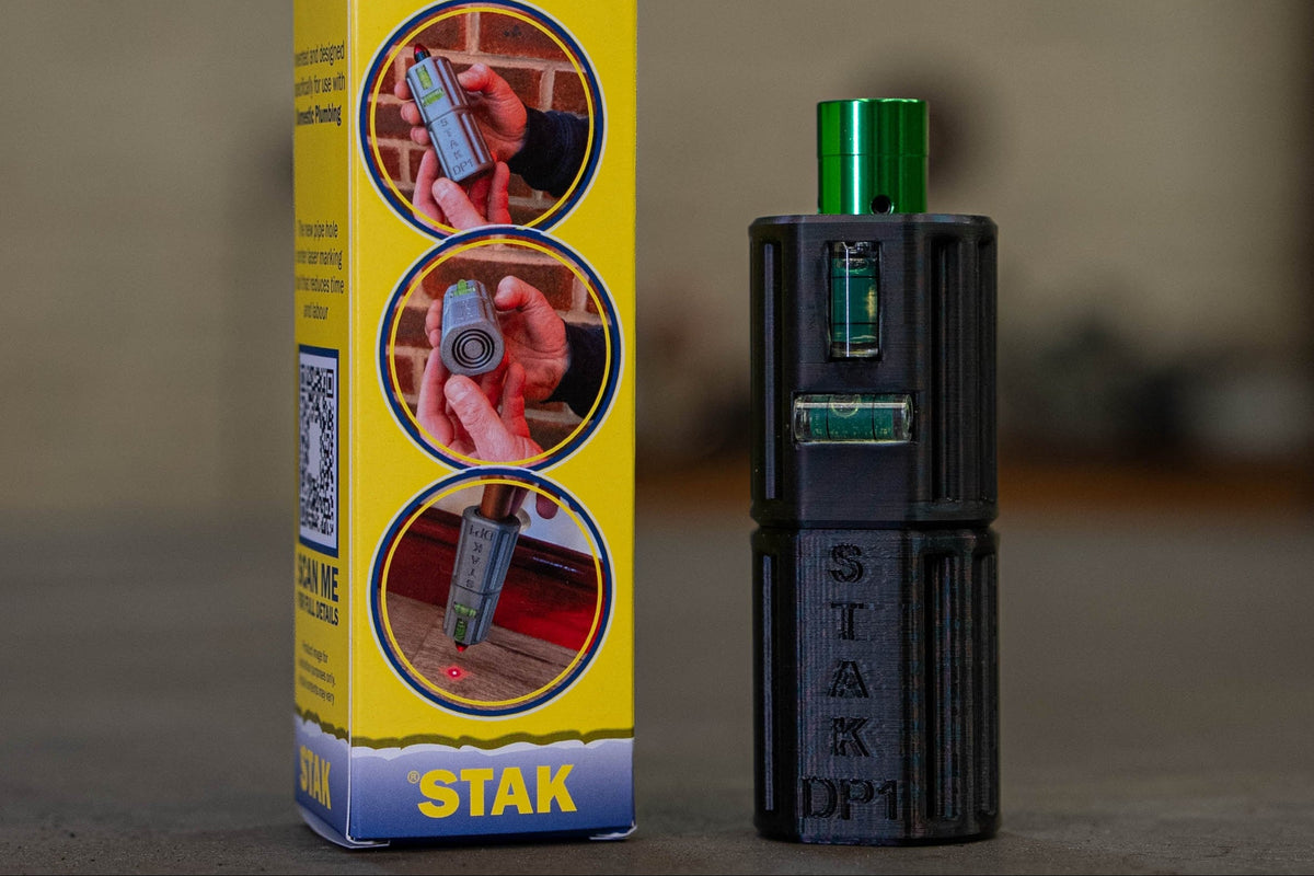 STAK DP01 domestic plumbing laser marking tool with packaging