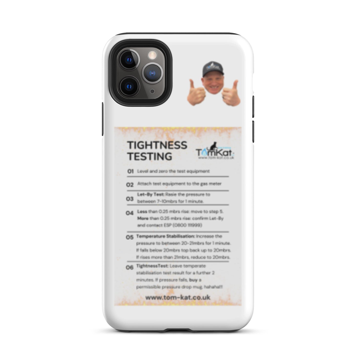 Tightness Test Tough Case for iPhone 11 Pro Max, front view