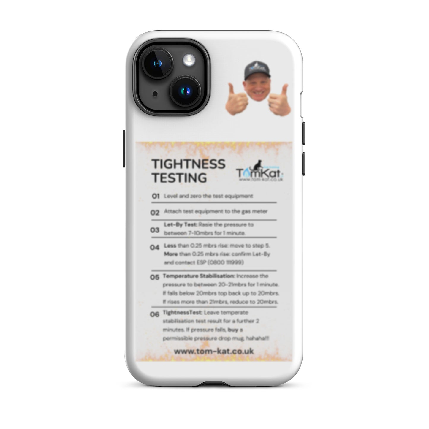 Tightness Test Tough Case for iPhone 15 Plus, front view
