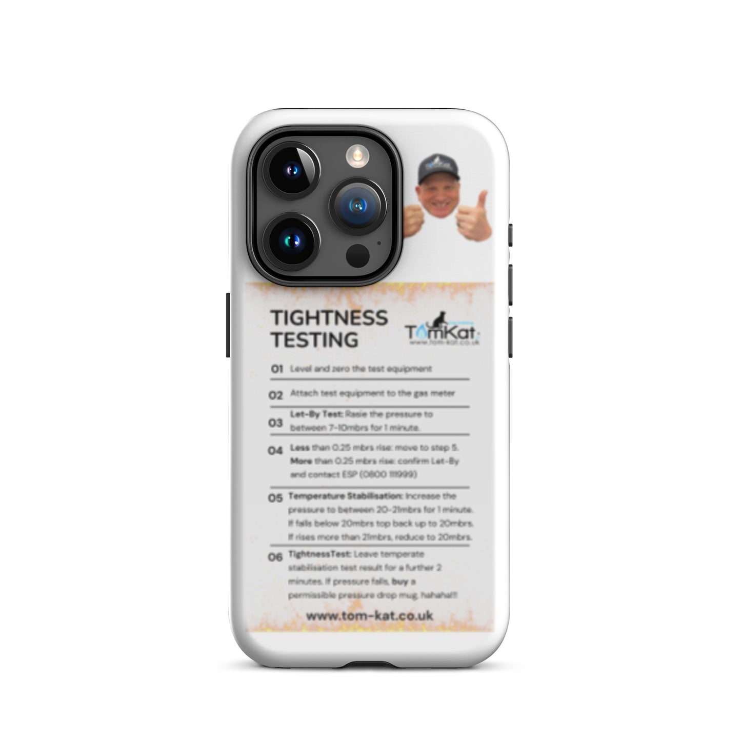 Tightness Test Tough Case for iPhone 15 Pro, front view