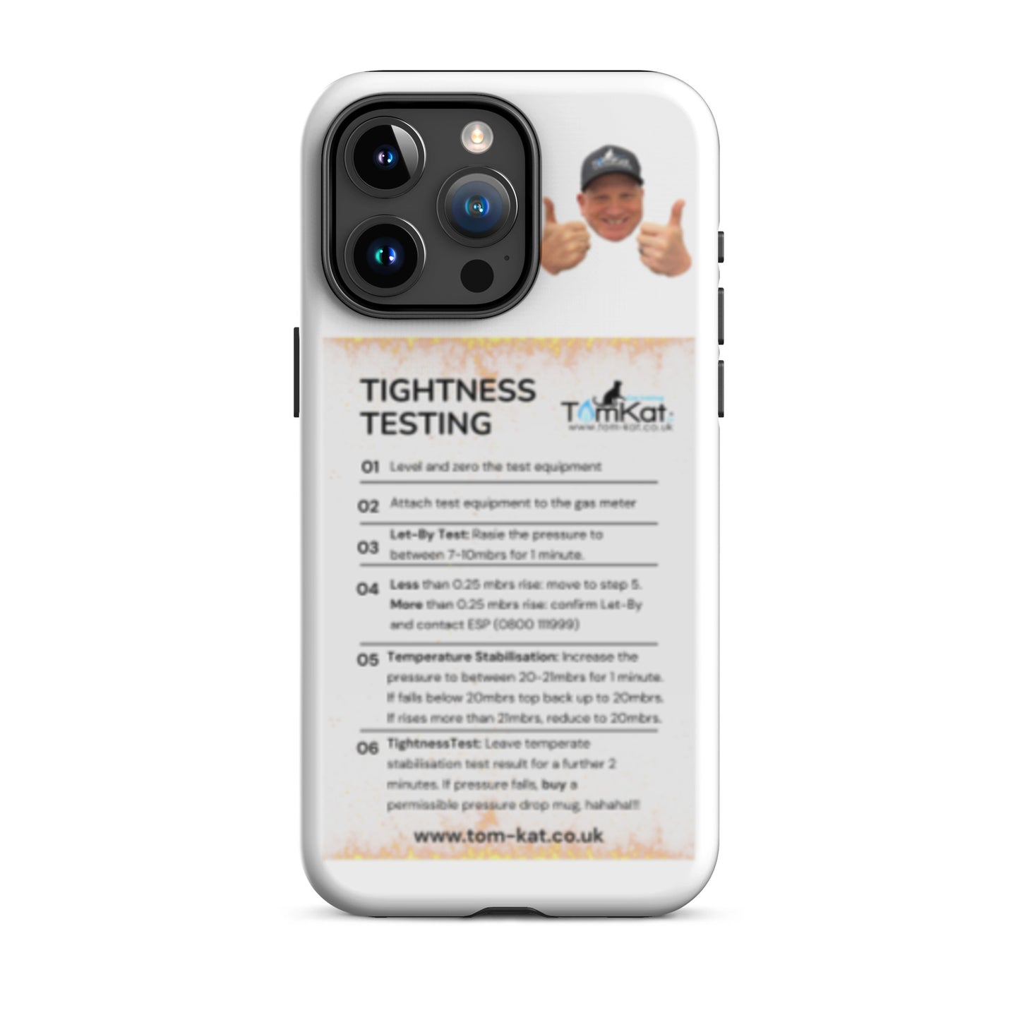 Tightness Test Tough Case for iPhone 15 Pro Max, front view