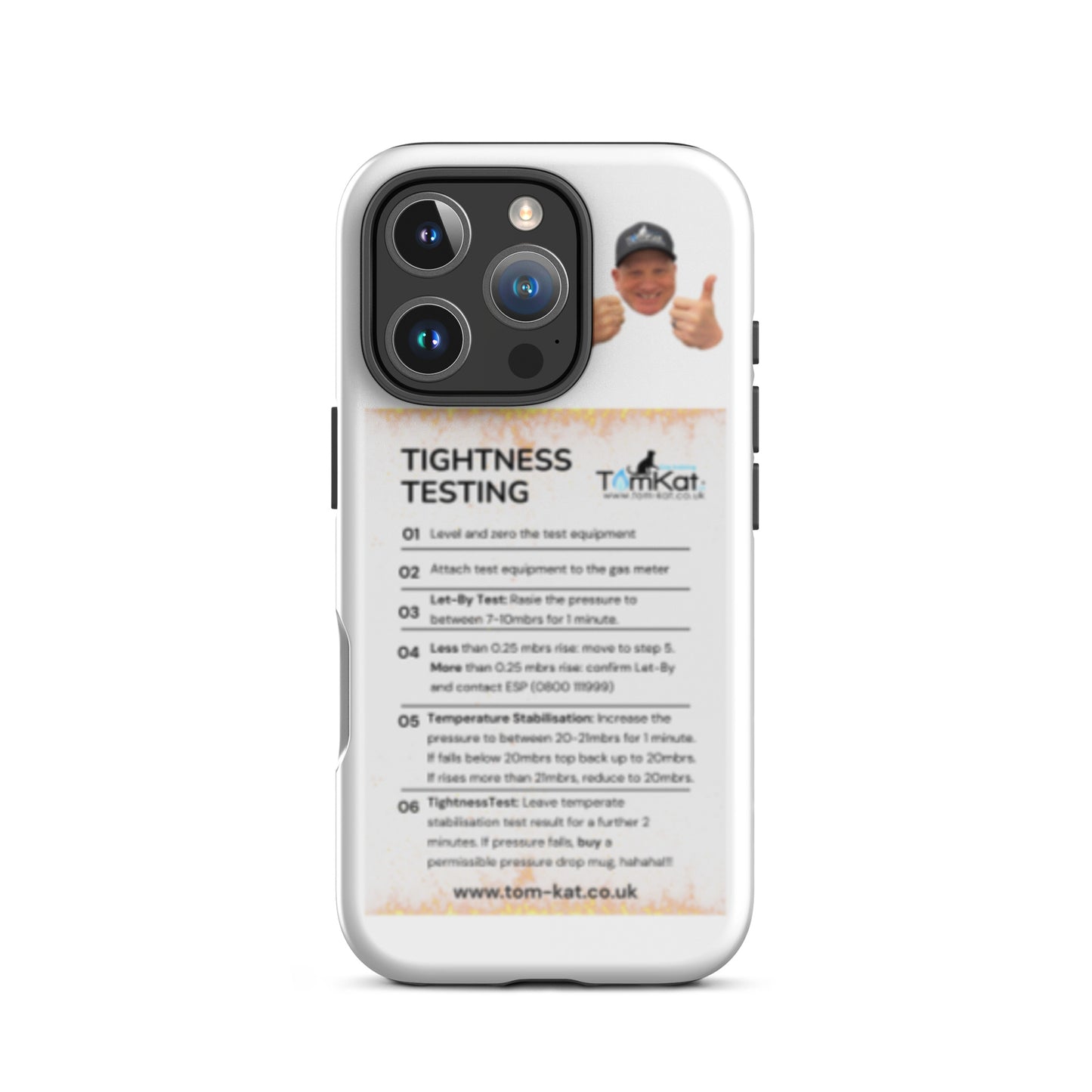 Tightness Test Tough Case for iPhone 16 Pro, front view