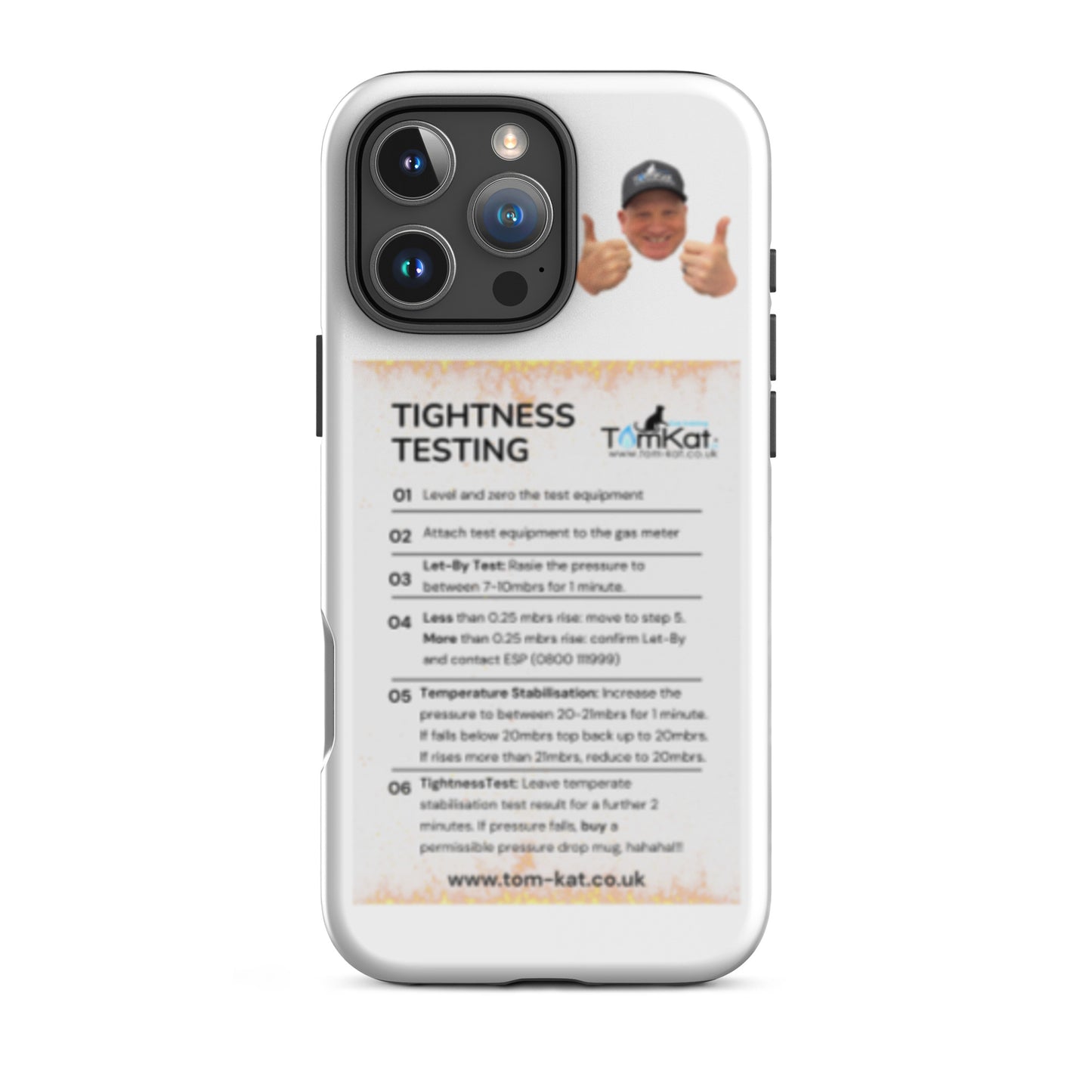 Tightness Test Tough Case for iPhone 16 Pro Max, front view