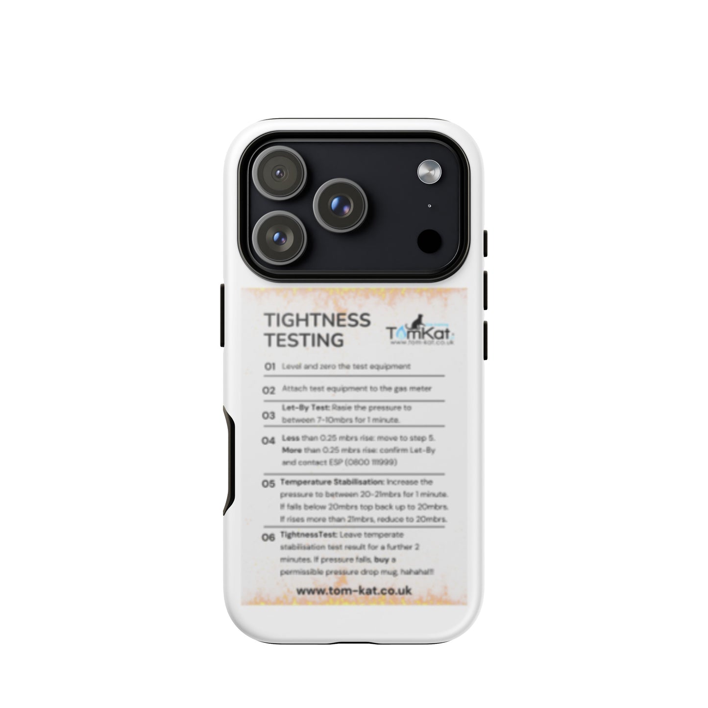 Tightness Test Tough Case for iPhone 17 Pro, front view