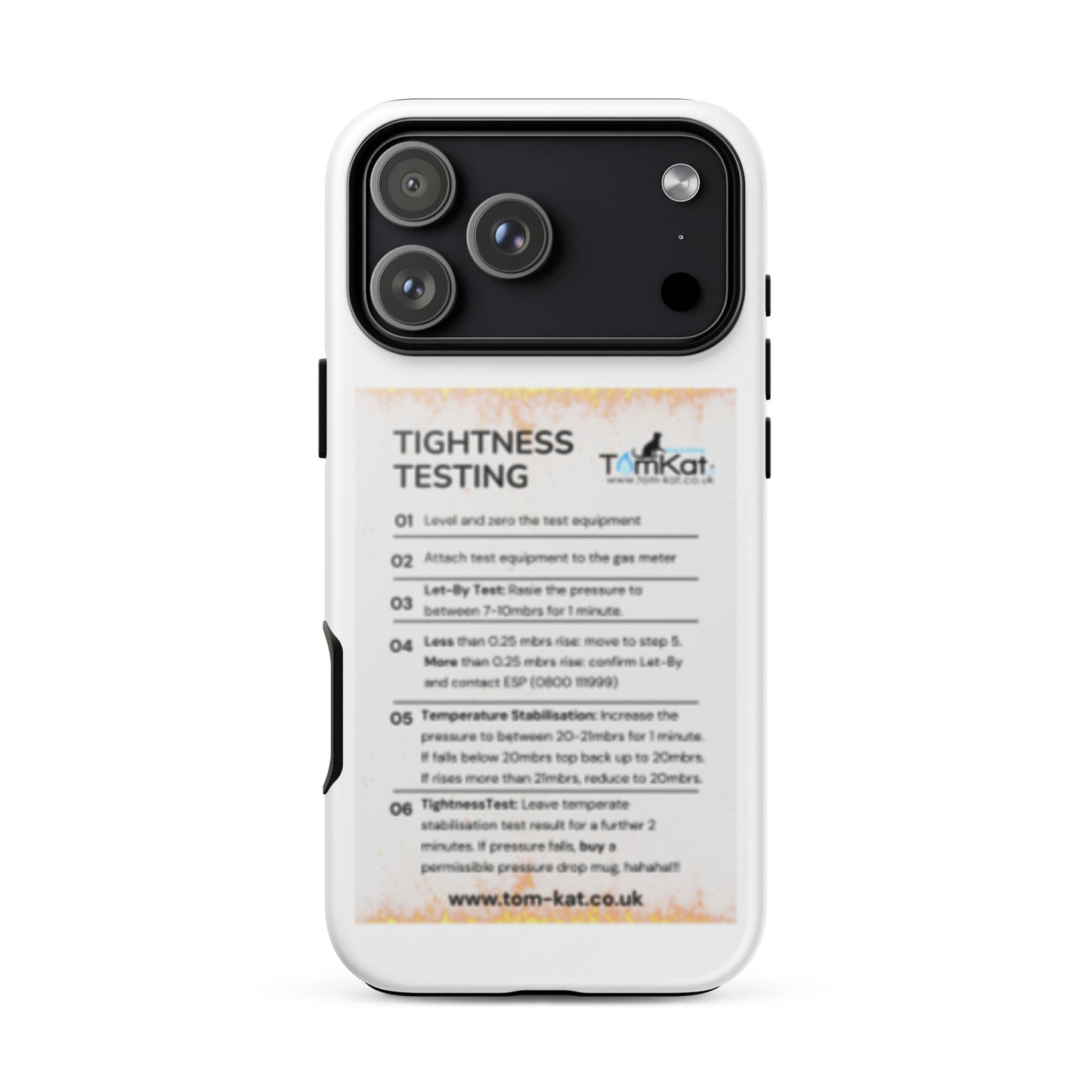 Tightness Test Tough Case for iPhone 17 Pro Max, front view