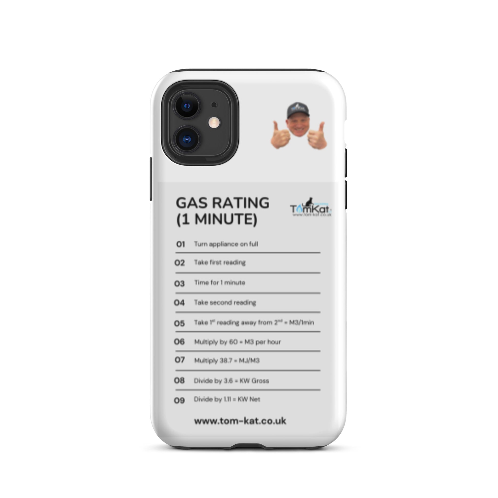 Gas Rate Tough Case for iPhone 11, front view