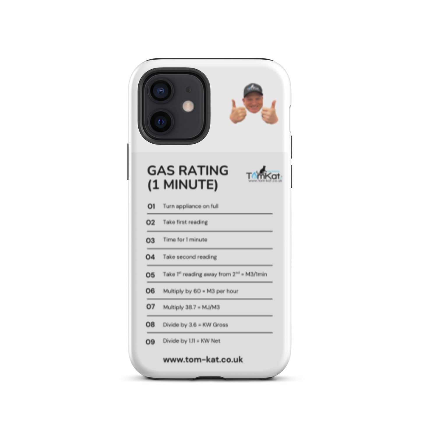 Gas Rate Tough Case for iPhone 12, front view