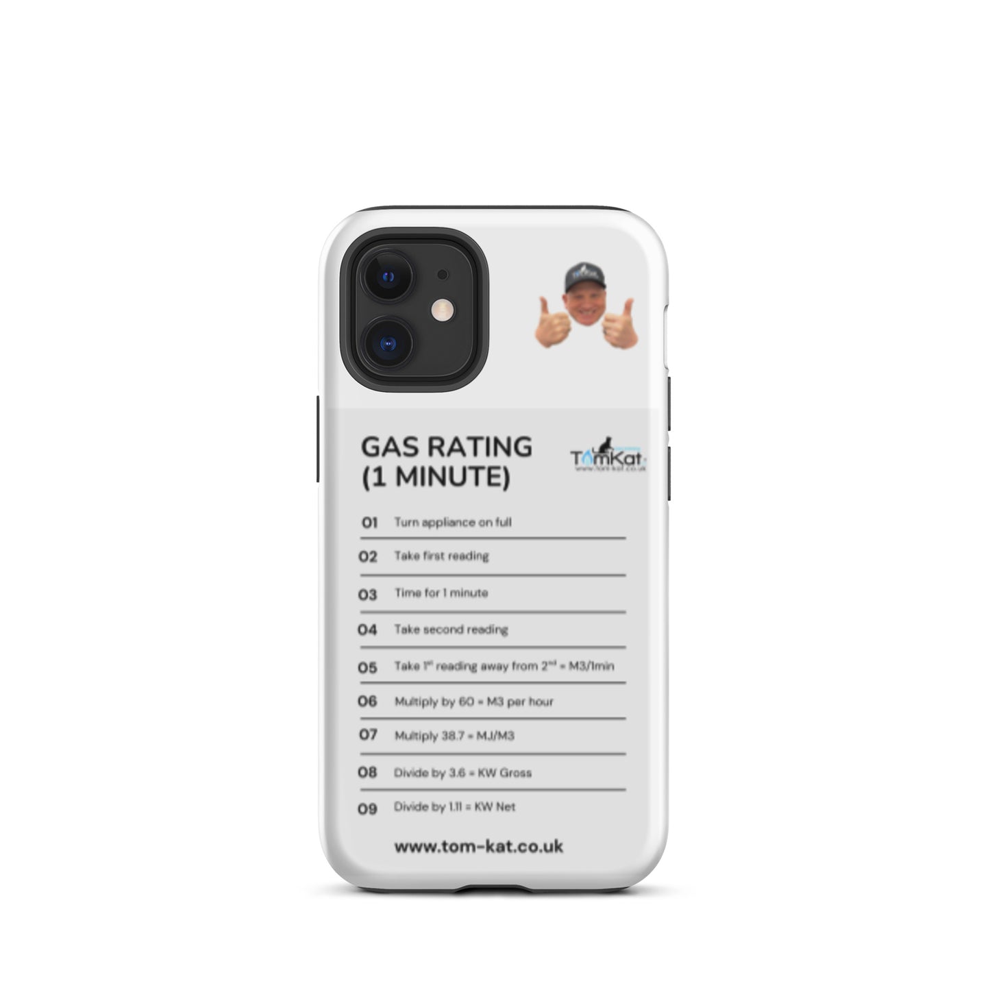 Gas Rate Tough Case for iPhone 12 mini, front view