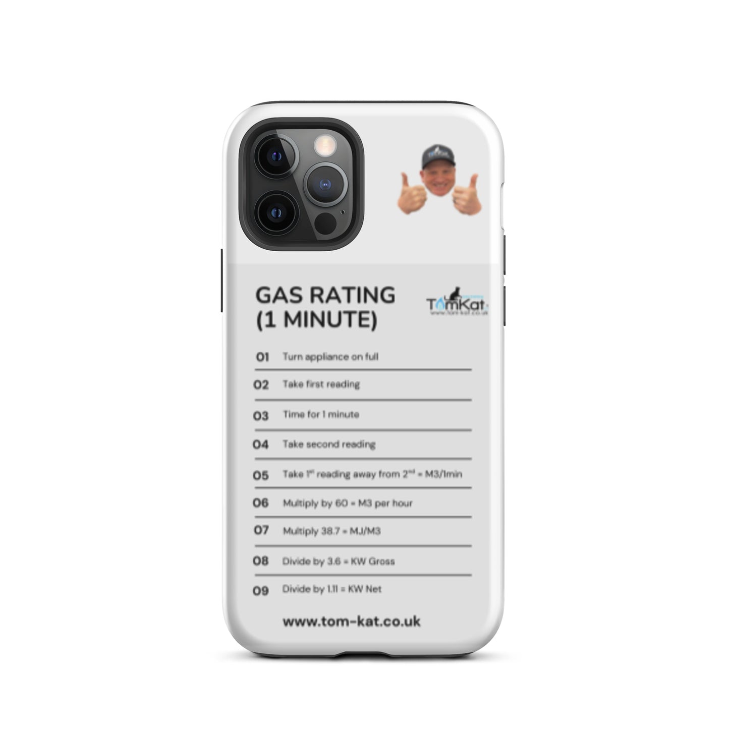 Gas Rate Tough Case for iPhone 12 Pro, front view