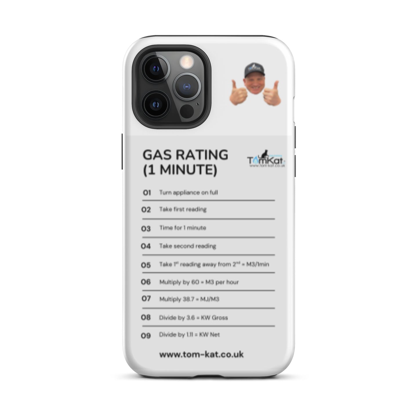 Gas Rate Tough Case for iPhone 12 Pro Max, front view
