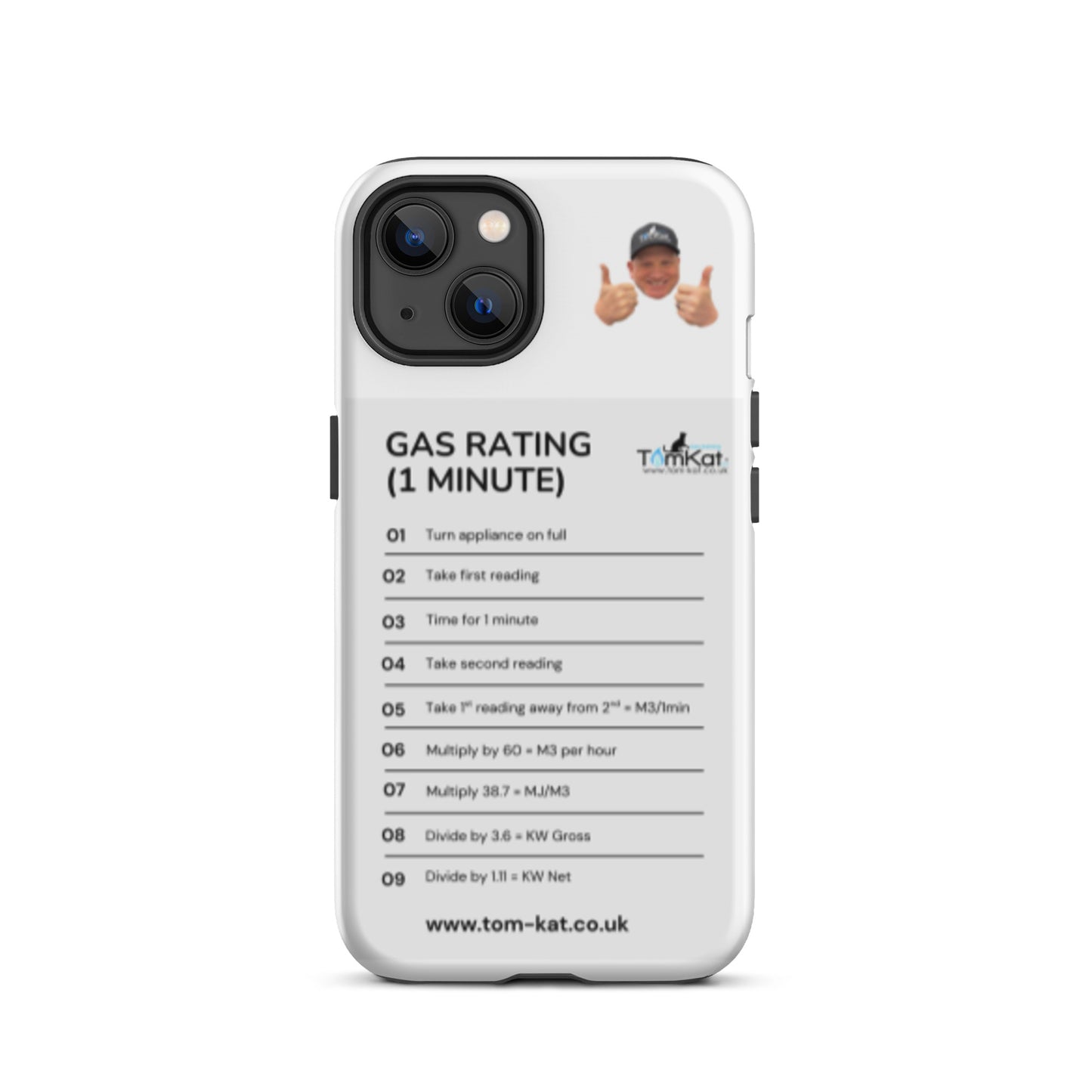 Gas Rate Tough Case for iPhone 13, front view