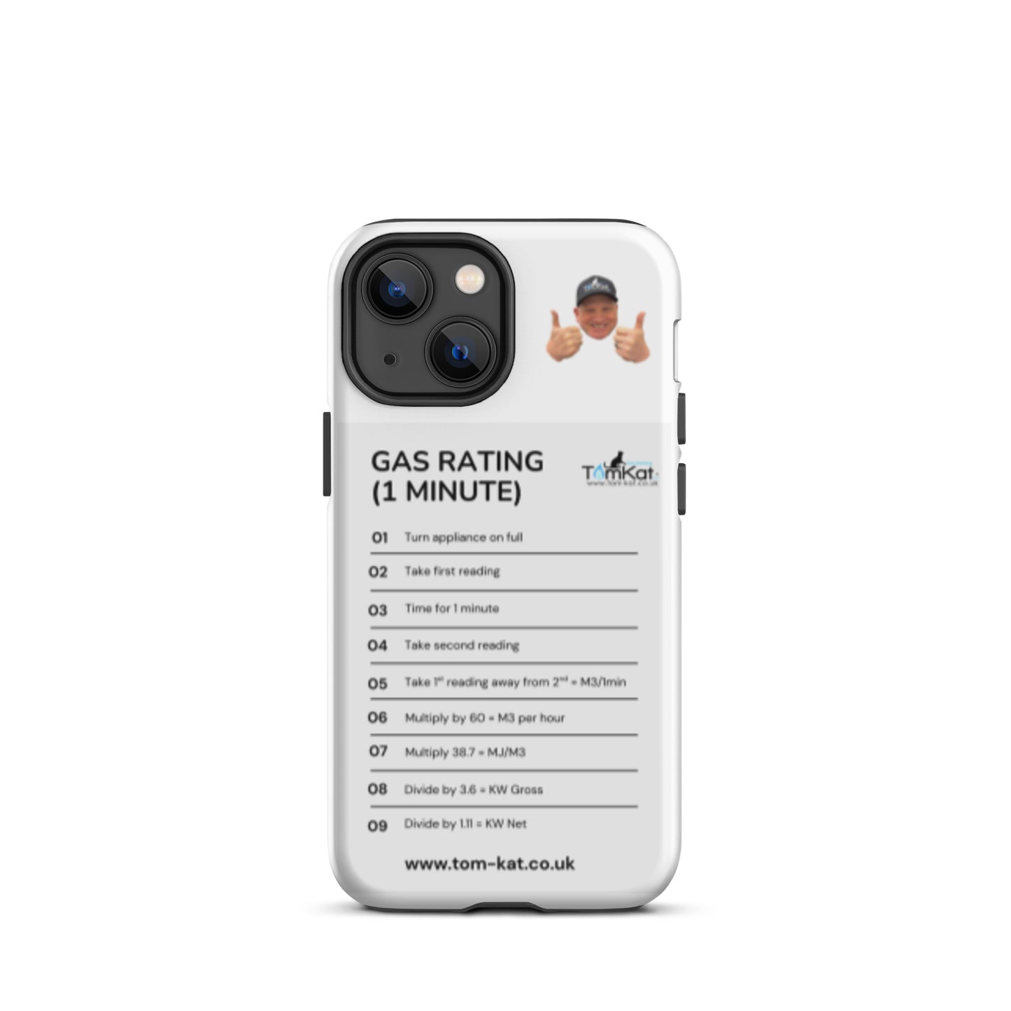 Gas Rate Tough Case for iPhone 13 mini, front view