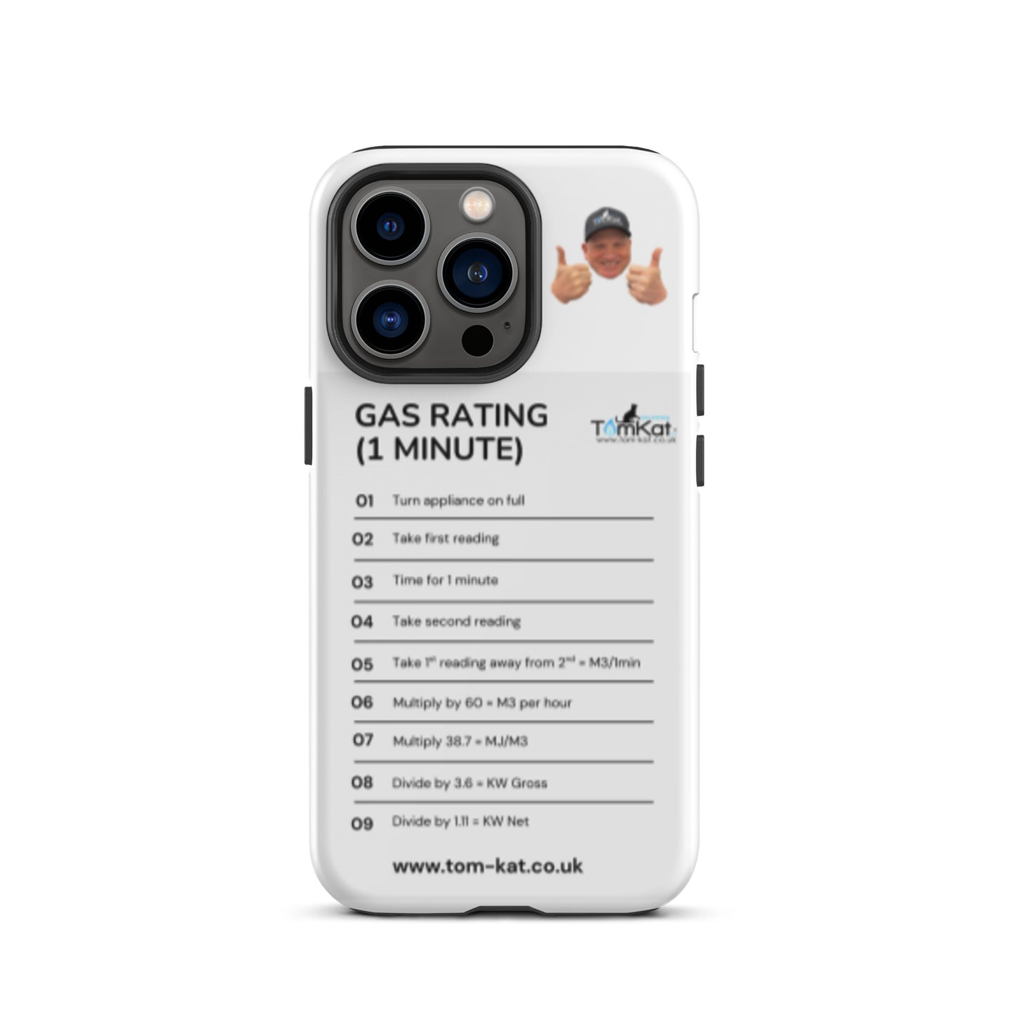 Gas Rate Tough Case for iPhone 13 Pro, front view