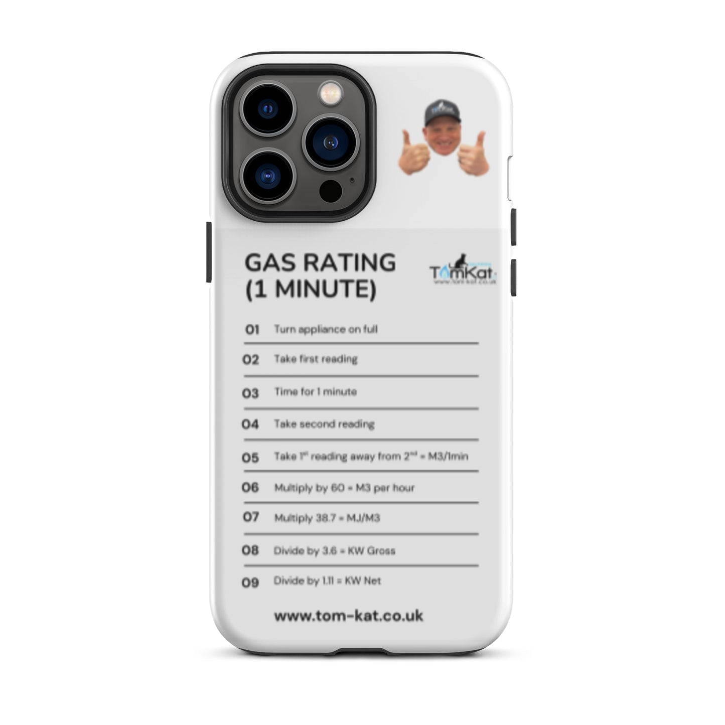 Gas Rate Tough Case for iPhone 13 Pro Max, front view