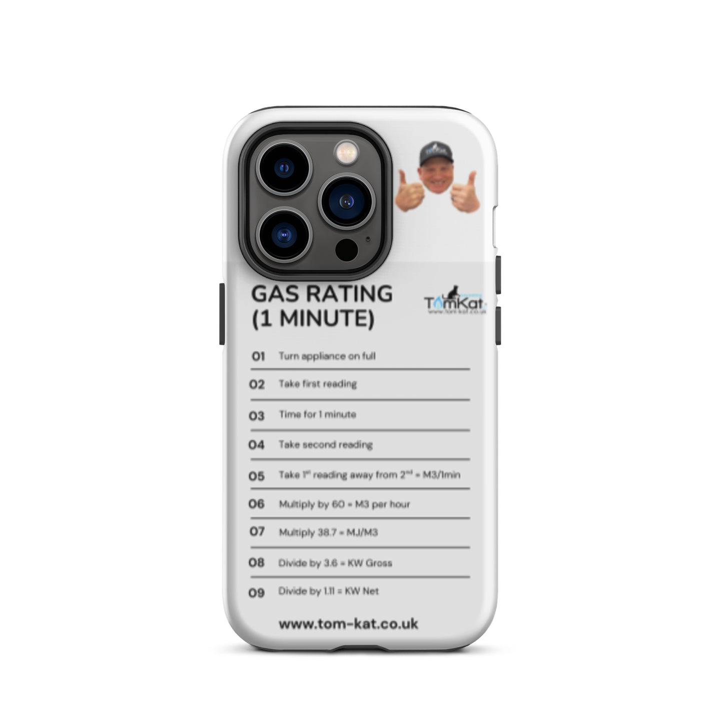 Gas Rate Tough Case for iPhone 14 Pro, front view