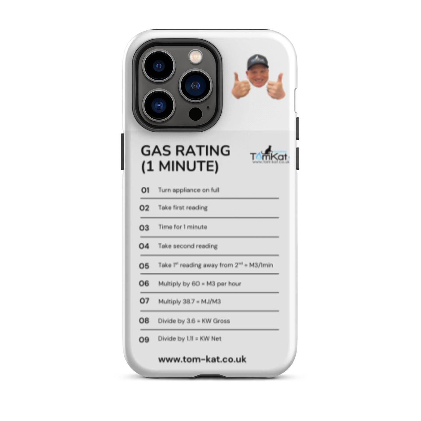 Gas Rate Tough Case for iPhone 14 Pro Max, front view