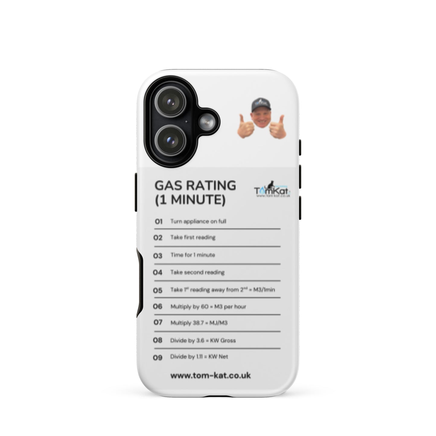 Gas Rate Tough Case for iPhone 17, front view