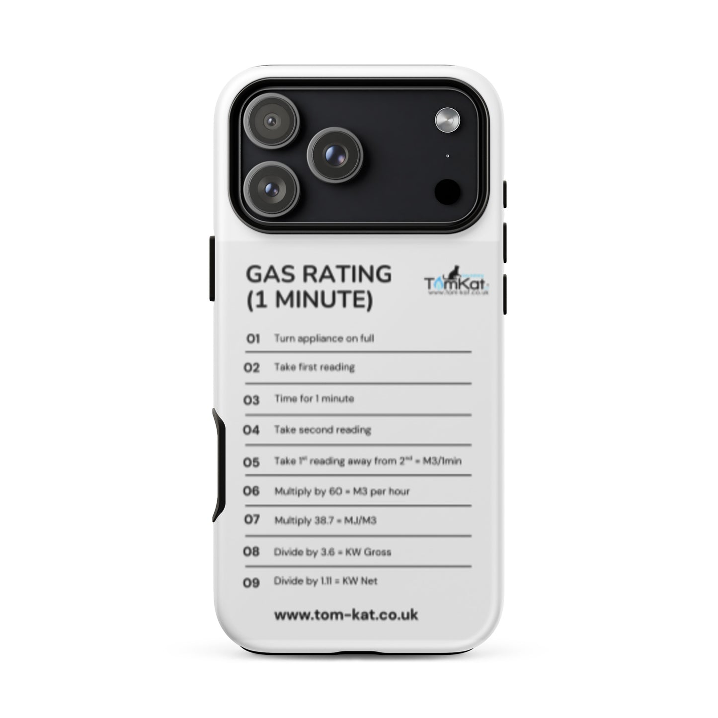 Gas Rate Tough Case for iPhone 17 Pro Max, front view