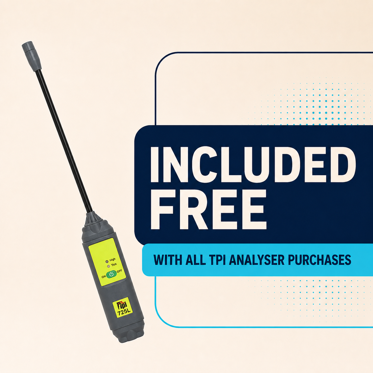 TPI DC710 Bluetooth-Enabled Flue Gas Analyser With Charger And Free Gas Sniffer