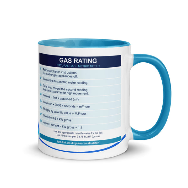 TomKat Gas Rating Reference Mug — Blue, 11 oz